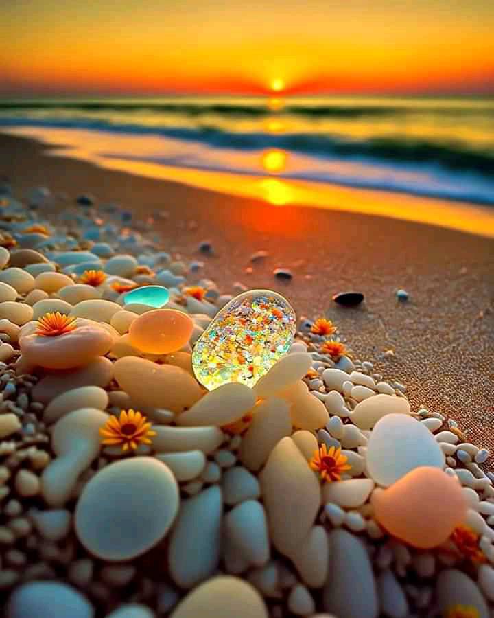 Sunset with Glowing Rocks, a Nature’s Masterpiece